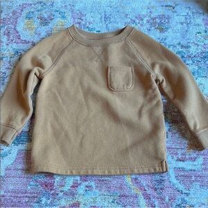 Cat & Jack Toddler Boys Tan Sweatshirt Pocket Pullover Size 2T